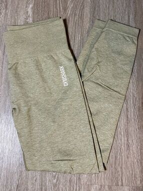 Gymshark Adapt Marl Seamless Leggings – Beige High Waisted Size M